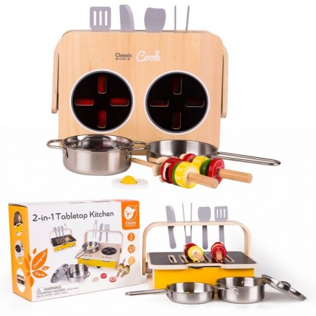 CLASSIC WORLD Wooden Table Kitchen 2in1