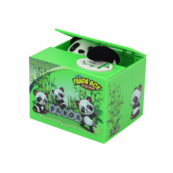 Panda Piggy Bank Learning to Save Teddy Bear Green Box