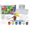 Set of Creative Artistic Birds 3D Plaster Paints