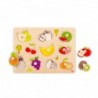 TOOKY TOY Puzzle Jigsaw Puzzle With Fruit Pins