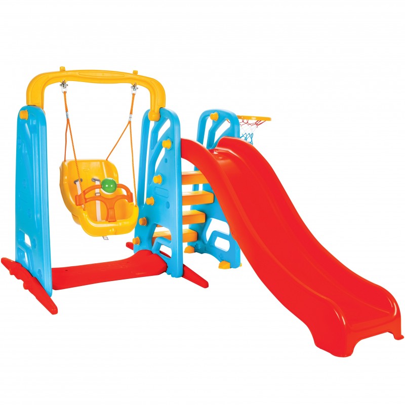 WOOPIE Playground 3in1 Slide 155 cm Swing Basketball