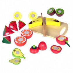 TOOKY TOY Wooden Cutting Fruit in a Box 19 pcs.