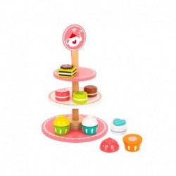 Tooky Toy Wooden Biscuits Cupcakes on a Pater 9 pcs.