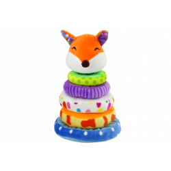 Plush Pyramid Fox Educational Mascot Colorful 27 cm