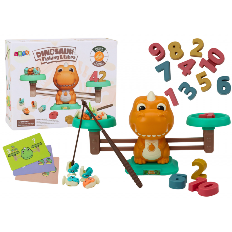 Learning to Count Educational Game Balance Scale Dinosaurs Math Cards
