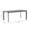 Table CARVES 180x90xH75cm, anthracite