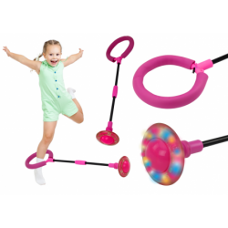 Hula Hop Jump Rope, Light-Up Skipper, Foldable, Pink