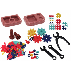 3D Construction Puzzle Bricks In DIY Box Disassembly Drill