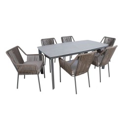 Garden furniture set BEIDA table and 6 chairs