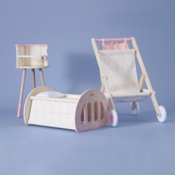 CLASSIC WORLD Wooden Chair Feeding Seat for Stuffed Animals Dolls