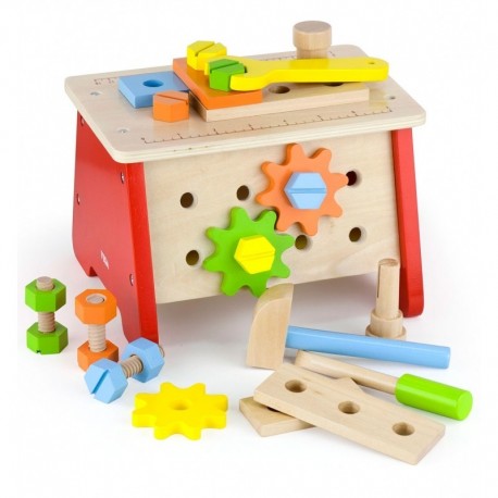 Viga Toys Wooden DIY Workshop with Educational Tools