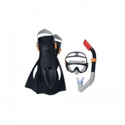 Diving Set Mask, Snorkel, Fins Black Bestway 25020