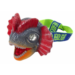 Dinosaur Headlamp Flashlight Adjustable Headband 3 LEDs