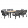 Garden furniture set PARKER table and 8 chairs