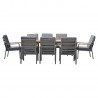 Garden furniture set PARKER table and 8 chairs