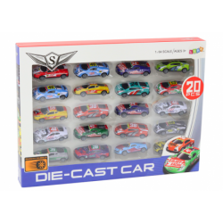 Set of Toy Cars, Spring Springs, Sports Racing Cars 1:64, 20 pcs.