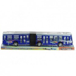 Articulated Bus Friction Powered 41,5 cm Long Blue