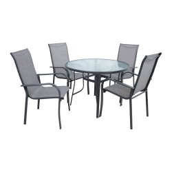 Garden furniture set EVERET table and 4 chairs