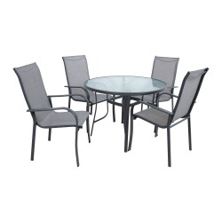 Aiamööblikomplekt EVERET laud ja 4 tooli