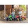 FALK Country Farmer Pedal Tractor with Trailer Green 2-5 years