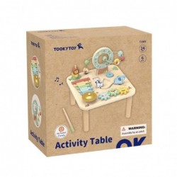 TOOKY TOY Wooden Montessori Activity Table Cymbals