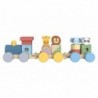 TOOKY TOY Wooden Train with Animals Montessori Puzzle