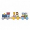 TOOKY TOY Wooden Train with Animals Montessori Puzzle