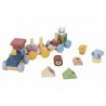 TOOKY TOY Wooden Train with Animals Montessori Puzzle