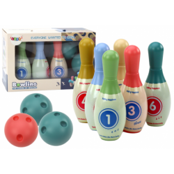 Arcade Game Set of 6 Colorful Bowling Pins