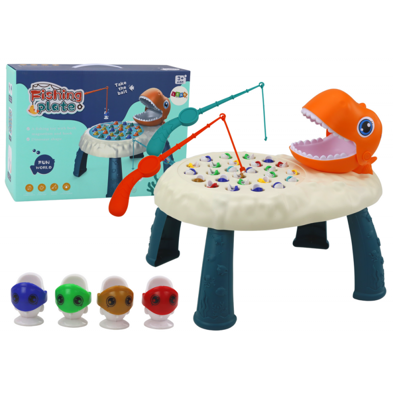 Fishing Arcade Game Orange Dinosaur Table