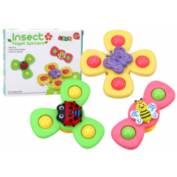 Sensory Toy Spinners Bee Ladybug Butterfly Suction Cups