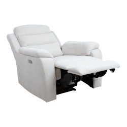 Recliner armchair MIMI electric, silver grey