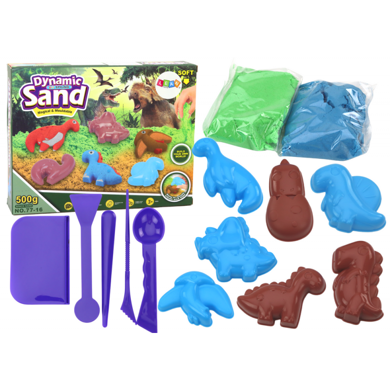 Set of Creative Magic Kinetic Sand Dinosaurs Molds 8 Pieces