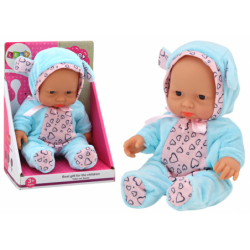 Small Baby Doll, Clothes, Hat, Bow, Ears, Blue