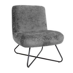 Slipper chair FARICA dark grey