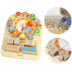 MASTERKIDZ Wooden Clock Learning Time and Weather