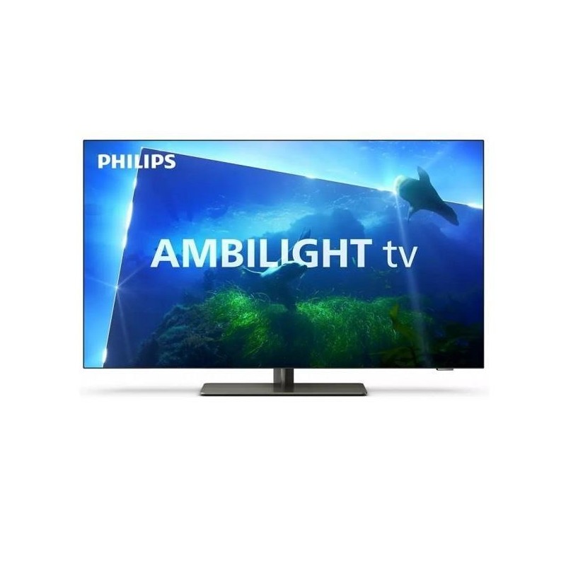 TV Set PHILIPS 65" OLED/Smart 3840x2160 Wireless LAN Bluetooth Google TV Metallic 65OLED818/12