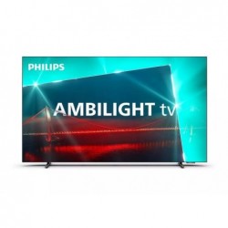 TV Set|PHILIPS|65"|OLED/Smart|3840x2160|Wireless LAN|Bluetooth|Google TV|Metallic|65OLED718/12