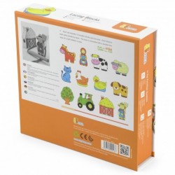 Viga Деревянные переплетающиеся фермерские блоки с резьбой