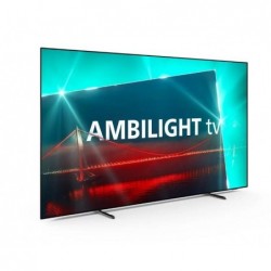 TV Set PHILIPS 55" OLED/Smart 3840x2160 Wireless LAN Bluetooth Google TV Metallic 55OLED718/12