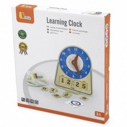 VIGA Wooden Clock Learning Time Clock