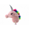 Plush Unicorn Head On A Stick Hobby Horse Pink Unicorn