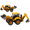 Construction Vehicle Excavator Two Buckets Adjustment Yellow