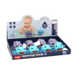 Wind-up Bath Toy Floating Hippopotamus On A Board