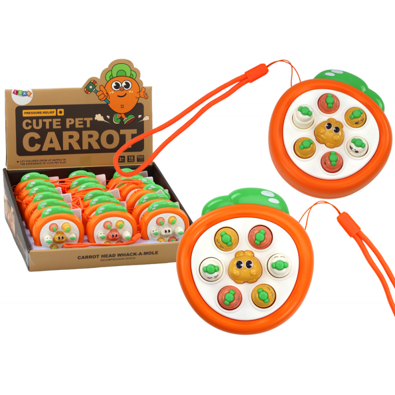 Mini Arcade Game Wac A Mole Carrots Orange