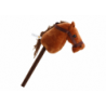 Plush Horse Head On A Stick Hobby Horse Brown Long-Haired Horse sounds