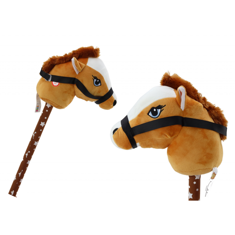Plush Horse Head On A Stick Hobby Horse Brown Shorthair Horse sounds