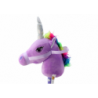 Plush Unicorn Head On A Stick Hobby Horse Purple Unicorn sounds