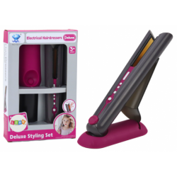 Hair Straightener Toy Stand Lights Sounds