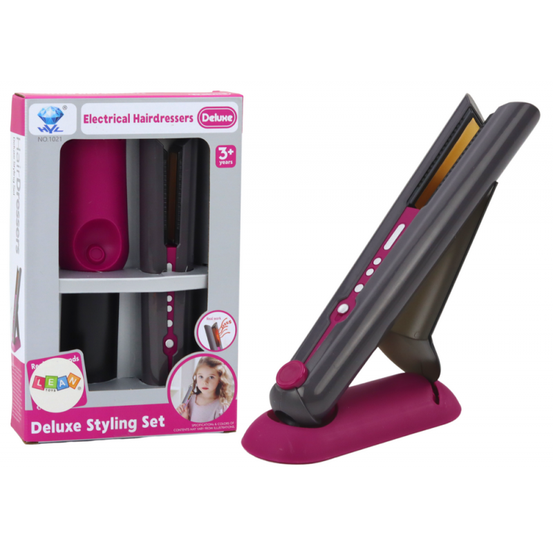 Hair Straightener Toy Stand Lights Sounds